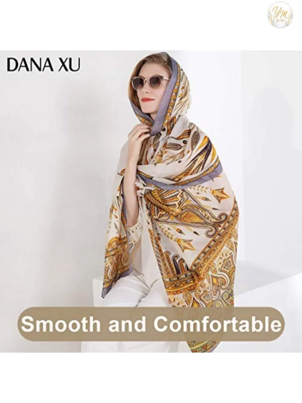 100% Mulberry Silk Extra Large Pashmina Shawl and Wrap for Evening Dresses